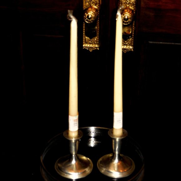Candleholders Pewter Set of 2 - Picture 1 of 1